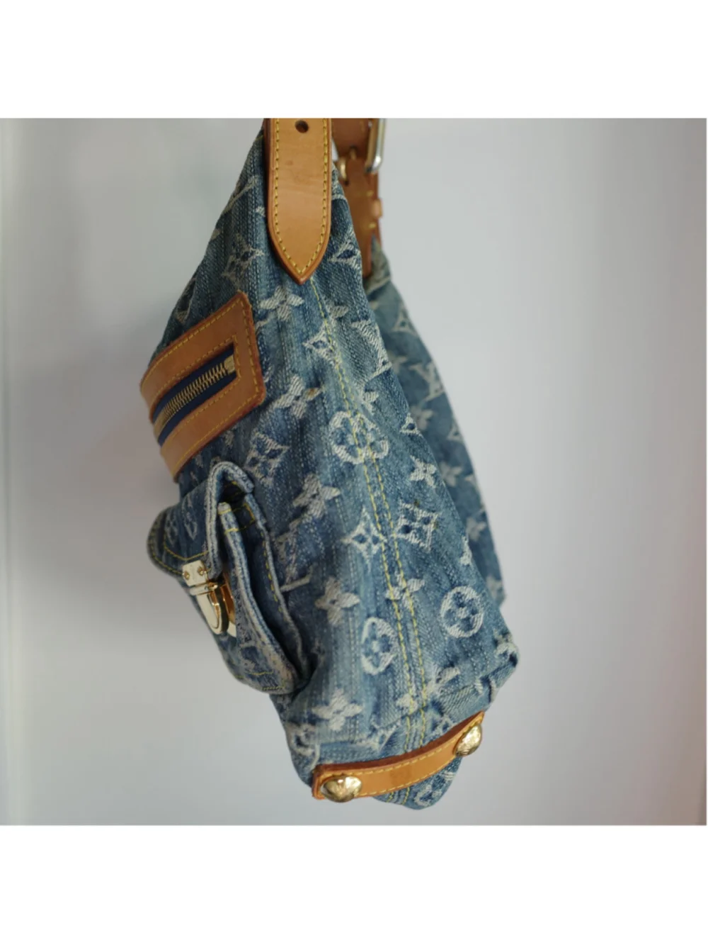LOUIS VUITTON Vintage Blue Denim Baggy PM